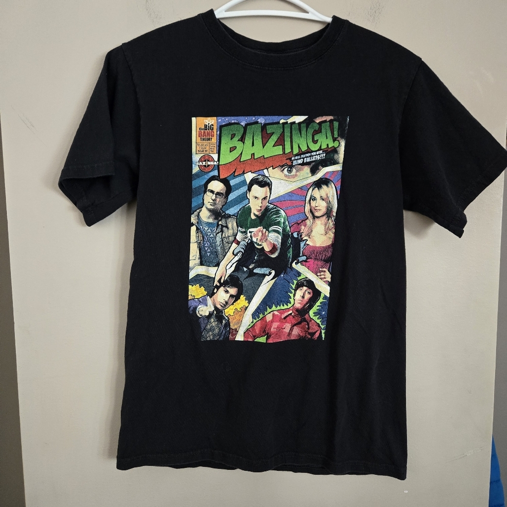 5 for $25 Bazinga Big Bang Theory Comic Book Tv Show Graphic Shirt Sheldon Small